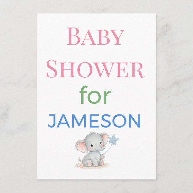 Baby Shower Invitations Enclosure Cards Signs | De (Devant)