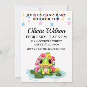 Baby Shower Invitations, Frog Theme Invitations