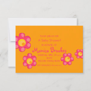 Baby Shower Invite   Baby Flowers II  or