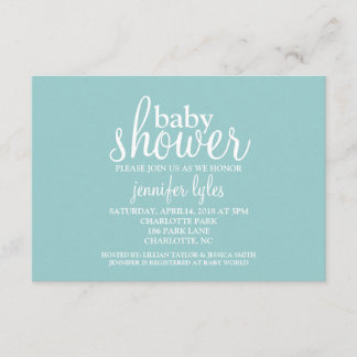 Baby Shower Invite  - Baby Shower - blue