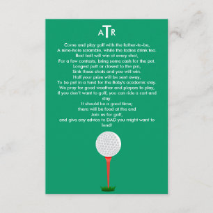 Baby Shower Invite for the Dad-to-Be Golf Outing