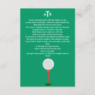 Baby Shower Invite for the Dad-to-Be Golf Outing