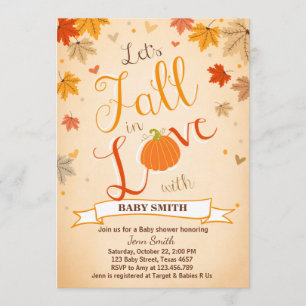 Baby Shower invite Little Pumpkin Fall in Love