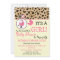 Baby Shower Invite - Pink Diaper Pin & Leopard