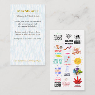 Baby Shower Invite   Woodland Diaper Raffle Card