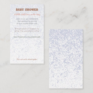 Baby Shower Invite Woodland Diaper Raffle Card