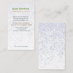 Baby Shower Invite Woodland Diaper Raffle Card