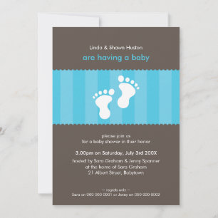 BABY SHOWER INVITES :: happy feet 4P