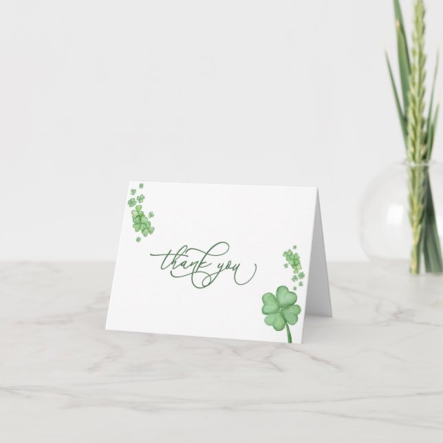 Baby shower irlandais Little Shamrock Carte de rem (Devant)