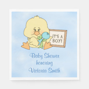 Baby Shower It's a Boy Baby Duck Napkin