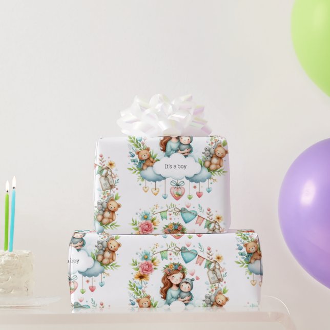 Baby Shower  It's a Boy Blue Wrapping Paper (Party Gifts)