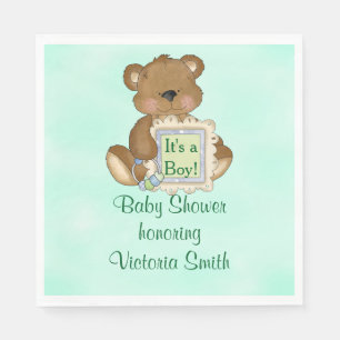 Baby Shower It's a Boy Teddy Bear Napkin
