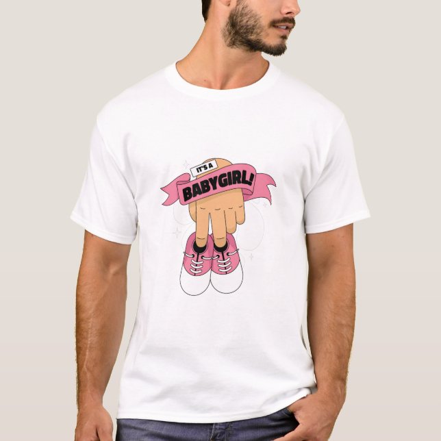 Baby shower it's a girl,  T-Shirt (Front)