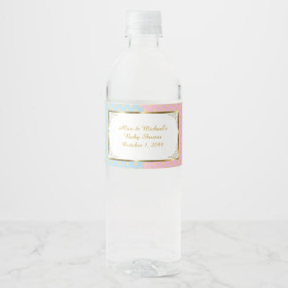 Baby shower JUMEAU, Bouteille d'eau Étiquettes 2,