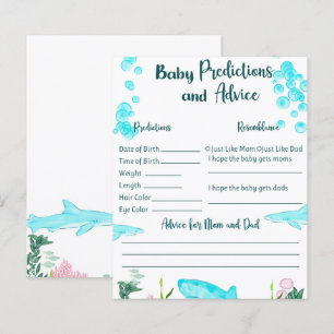 Baby Shower Keepsake Card Predictions and Advice