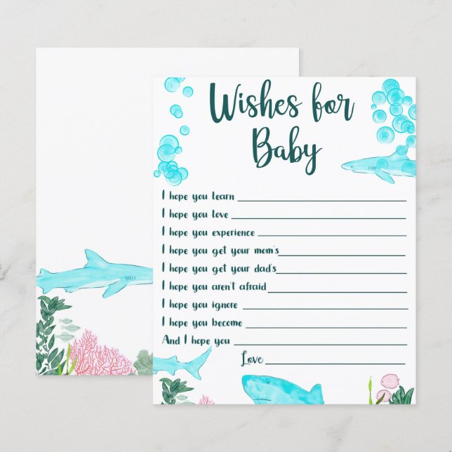 Baby Shower Keepsake Wishes for Baby (Front/Back)