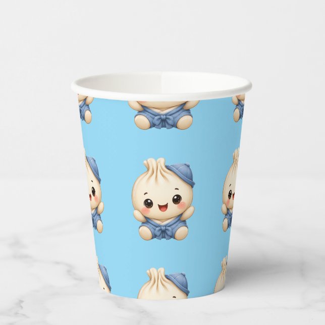 Baby shower lBoy Bao Paper Cups (Left)