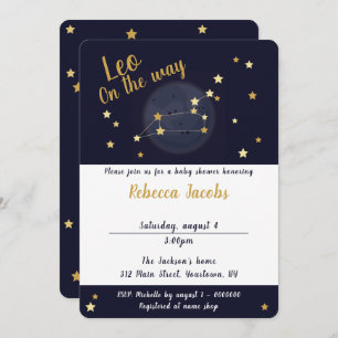 Baby shower Leo zodiac Invitation