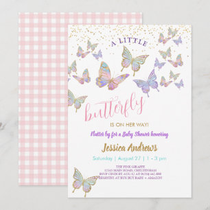 Baby Shower Little Butterflies Party Invitation