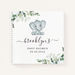 Baby shower Livre d'invité   Eucalyptus éléphant