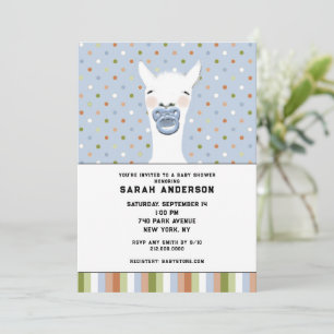 Baby Shower Llama Theme Invitation