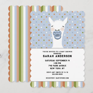 Baby Shower Llama Theme Invitation