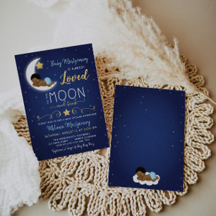 Baby shower Love You The Moon and Back Invitation