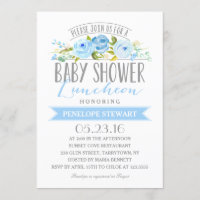 Baby Shower Luncheon Blue | Baby Shower Invitation