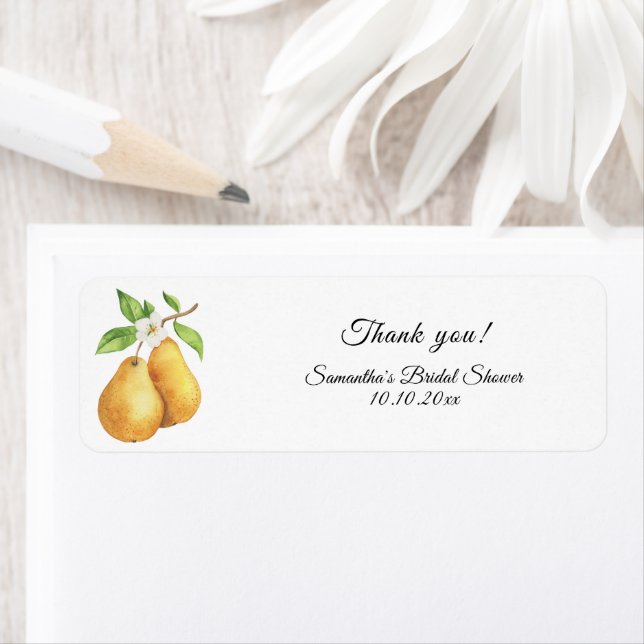 Baby Shower Mariage Watercolor Poire Parfaite (En situation)