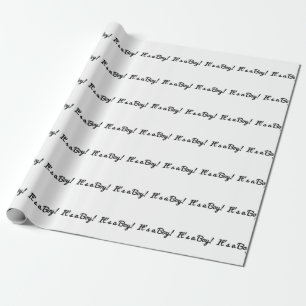 Baby shower maternity pregnant it's a boy wrapping paper