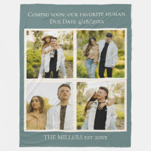 Baby Shower Memory Blanket Baby Announcement Gift