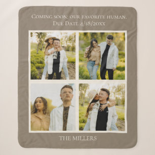 Baby Shower Memory Blanket Baby Announcement Gift