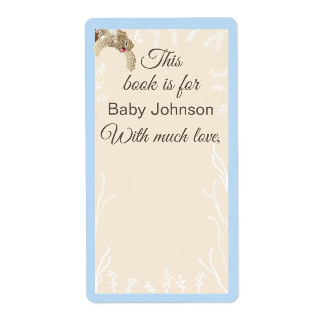 Baby shower "Mer Tortue Bleue" Boite Feuille de 8 (Devant)
