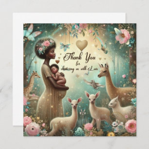 Baby shower Merci Cartes Douche avec amour