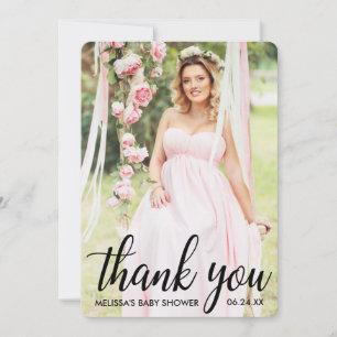 Baby shower Merci moderne Carte photo R