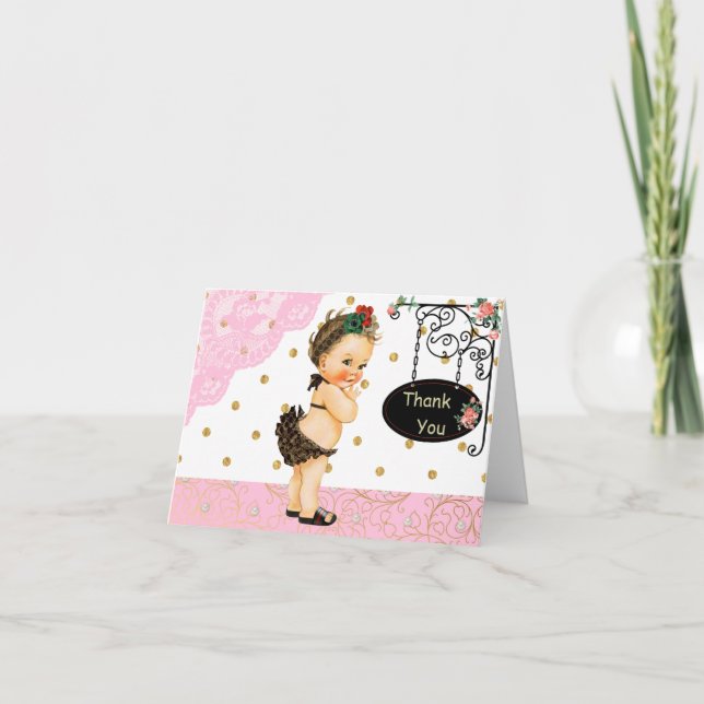 Baby shower Merci note (Devant)