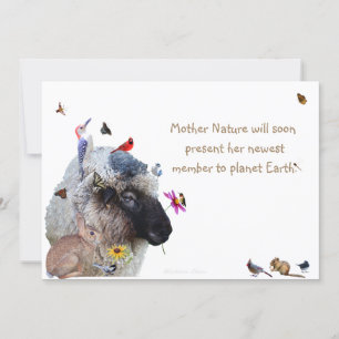 Baby shower Mère Nature : Invitation
