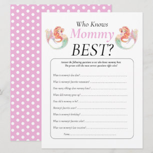 Baby Shower Mermaid Under The Sea Knows Mommy   Invitation