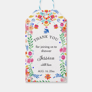 Baby Shower Mexican Floral Party favour Gift Tag