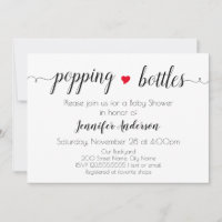 Baby shower minimaliste Invitation noire et blanch