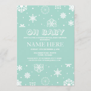 Baby shower Mint Genre Révéler le Invitation des F
