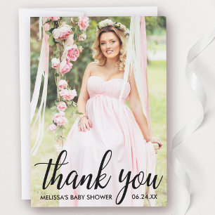Baby Shower Modern Thank You Photo Card