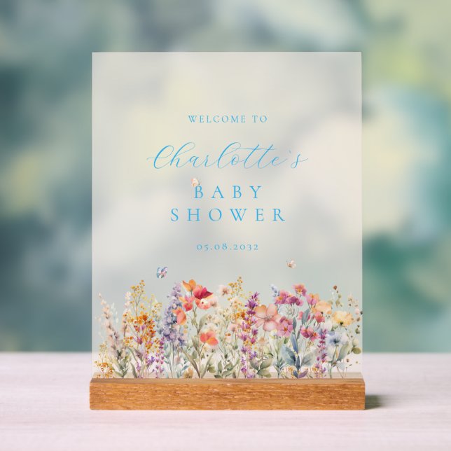 Baby shower moderne et fleur sauvage Accueil (Neutre)