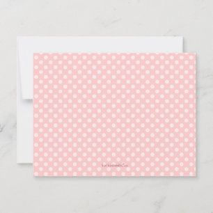 Baby Shower Mom Advice Card Pink Polka Dot