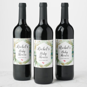 Baby Shower Mom to Be Baby Girl Boy Shower Wine Label