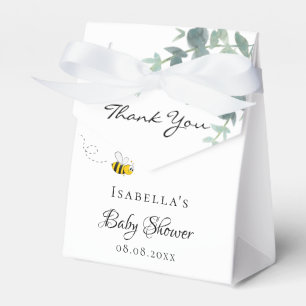 Baby shower mom to bee cute eucalyptus thank you favor box