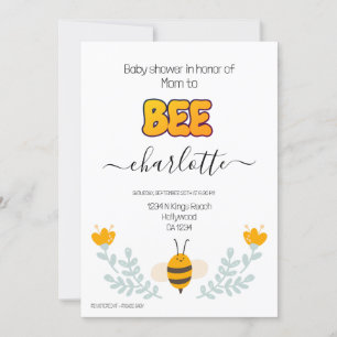 Baby Shower Mom to Bee Invitation