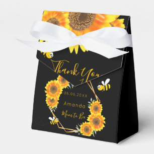 Baby shower mom to bee sunflowers thank you favor box