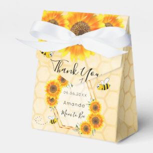 Baby shower mom to bee sunflowers thank you favor box