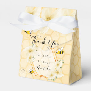 Baby shower mom to bee yellow floral thank you favor box